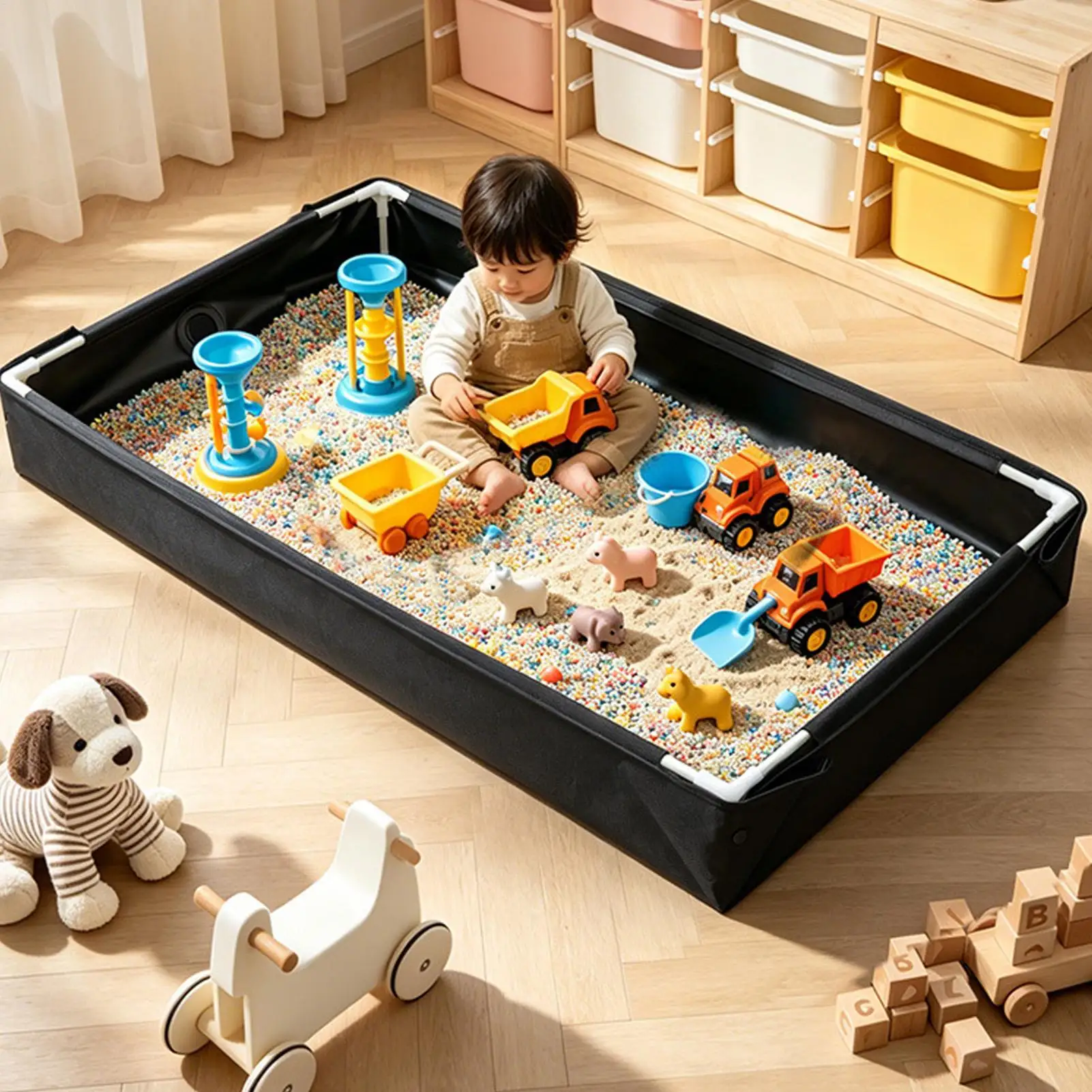 Outdoor Camping For Kids - Foldable Sandbox Outdoor Water Play with