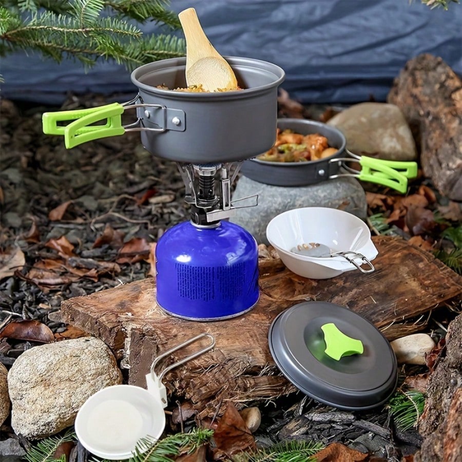 Camp Cooking Set - Camping Cooking Set: Portable Tableware Pot