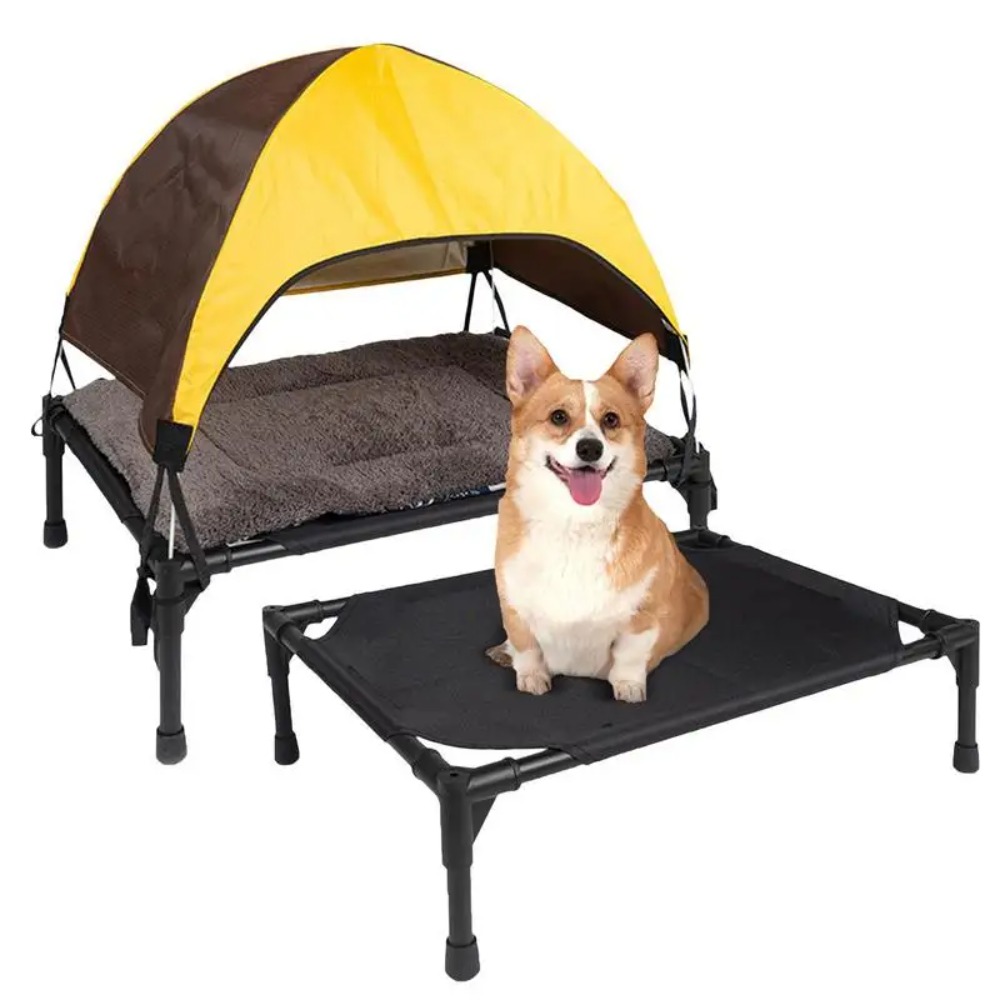 Outdoor Camping Dog Bed - Outdoor Elevated Dog Bed, Foldable Raised