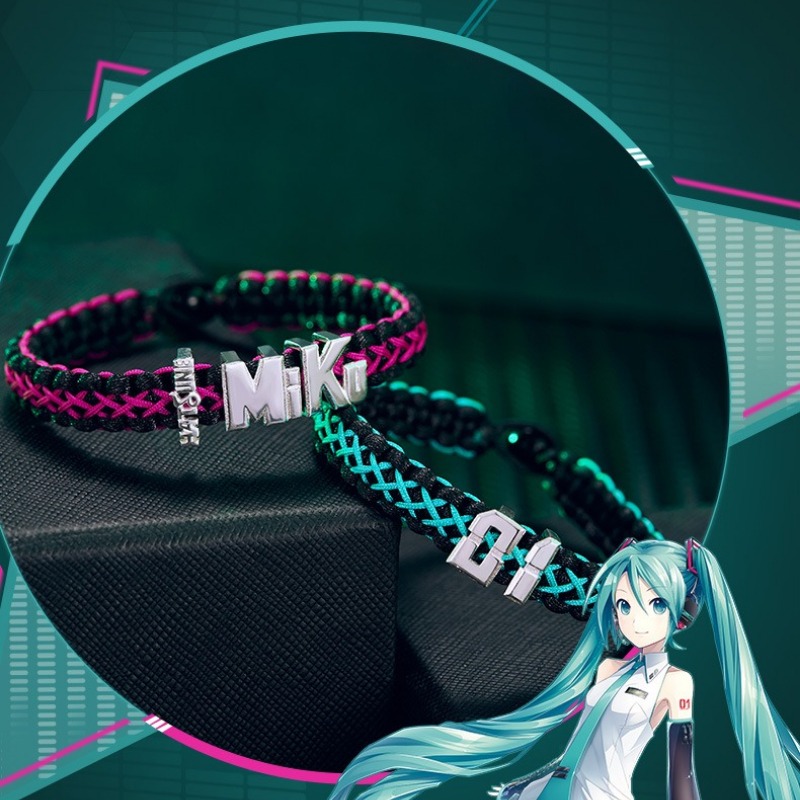 Paracord Bracelet - Hatsune Miku Anime Hand Rope with