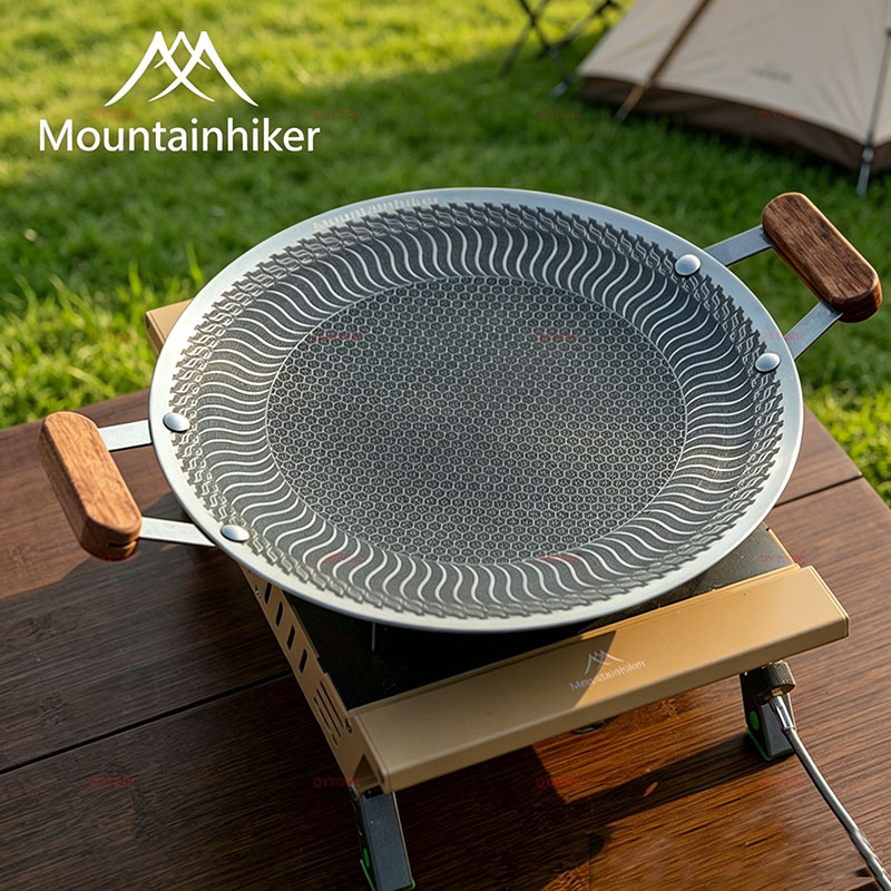 Camp Cooking Set - Mountainhiker Non-Stick Stainless Steel BBQ Skillet
