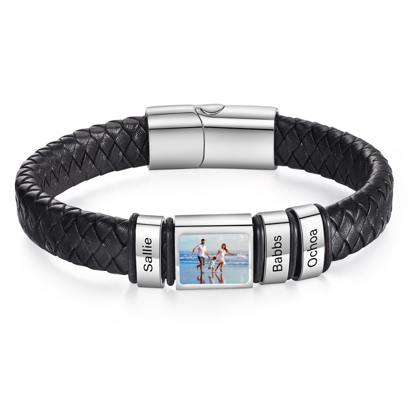 Paracord Bracelet - Custom Photo Bracelet for Men Personalized