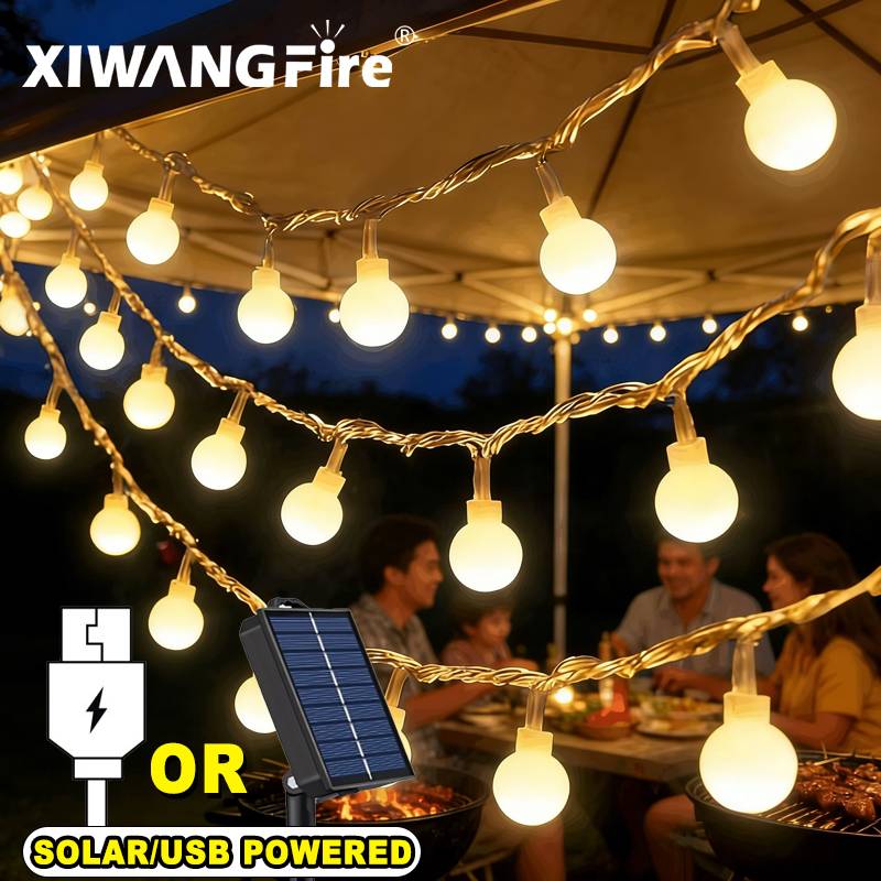 3-10M Solar/USB/Battery String - Outdoor Camping Light Portable ulasan dan harga