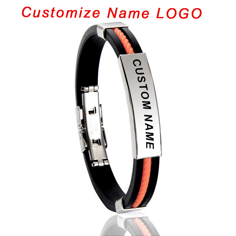 Custom Logo Name Engrave Silic - Paracord Bracelet ulasan dan harga