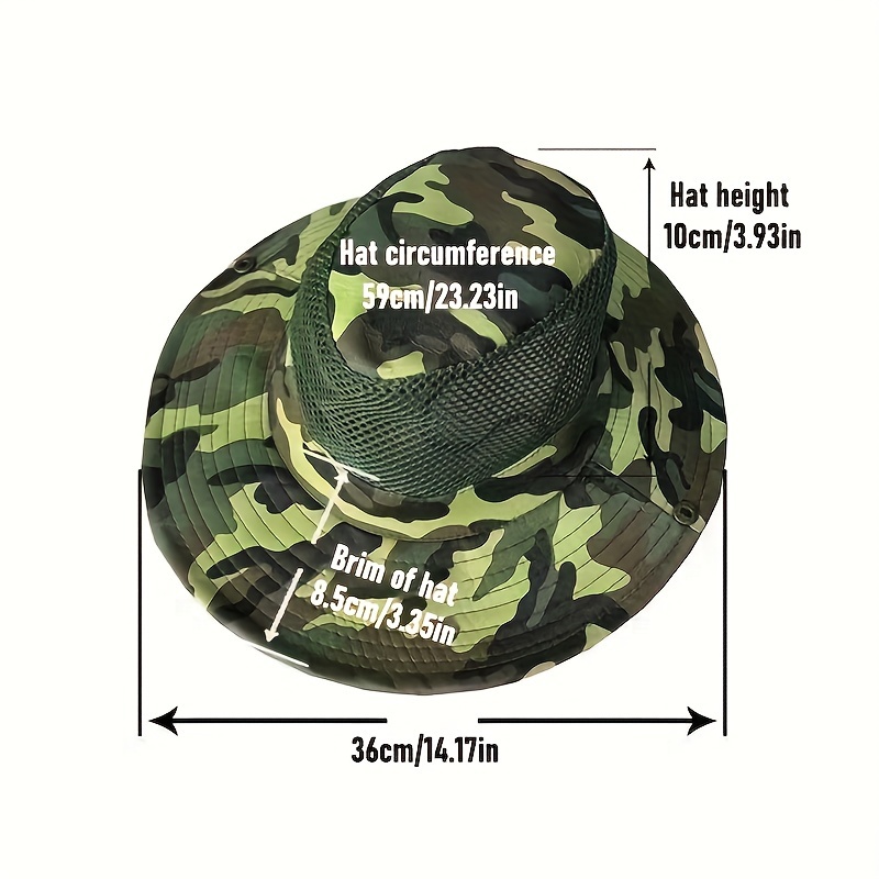 Men Camo Sun Protection Boonie - Outdoor Camping Ventilator ulasan dan harga