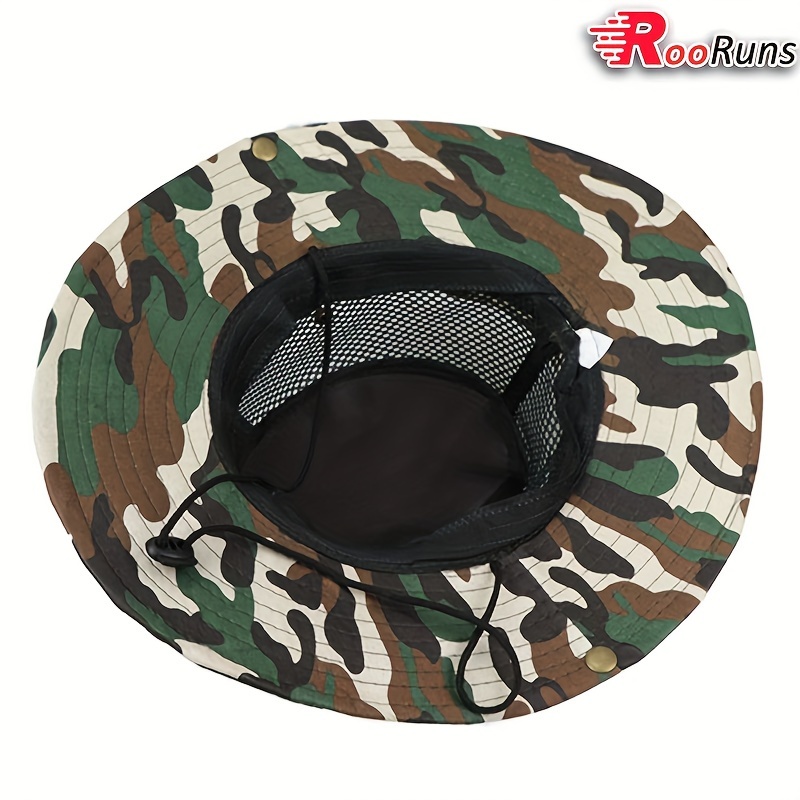 Men Camo Sun Protection Boonie - Outdoor Camping Ventilator ulasan dan harga