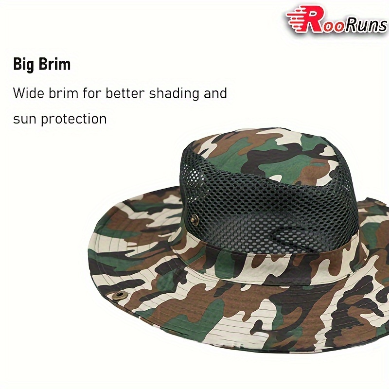 Men Camo Sun Protection Boonie - Outdoor Camping Ventilator ulasan dan harga