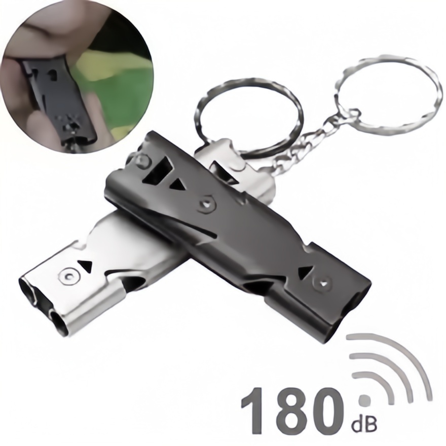 Survival Whistle Keychain–High - Outdoor Camping Youtube ulasan dan harga