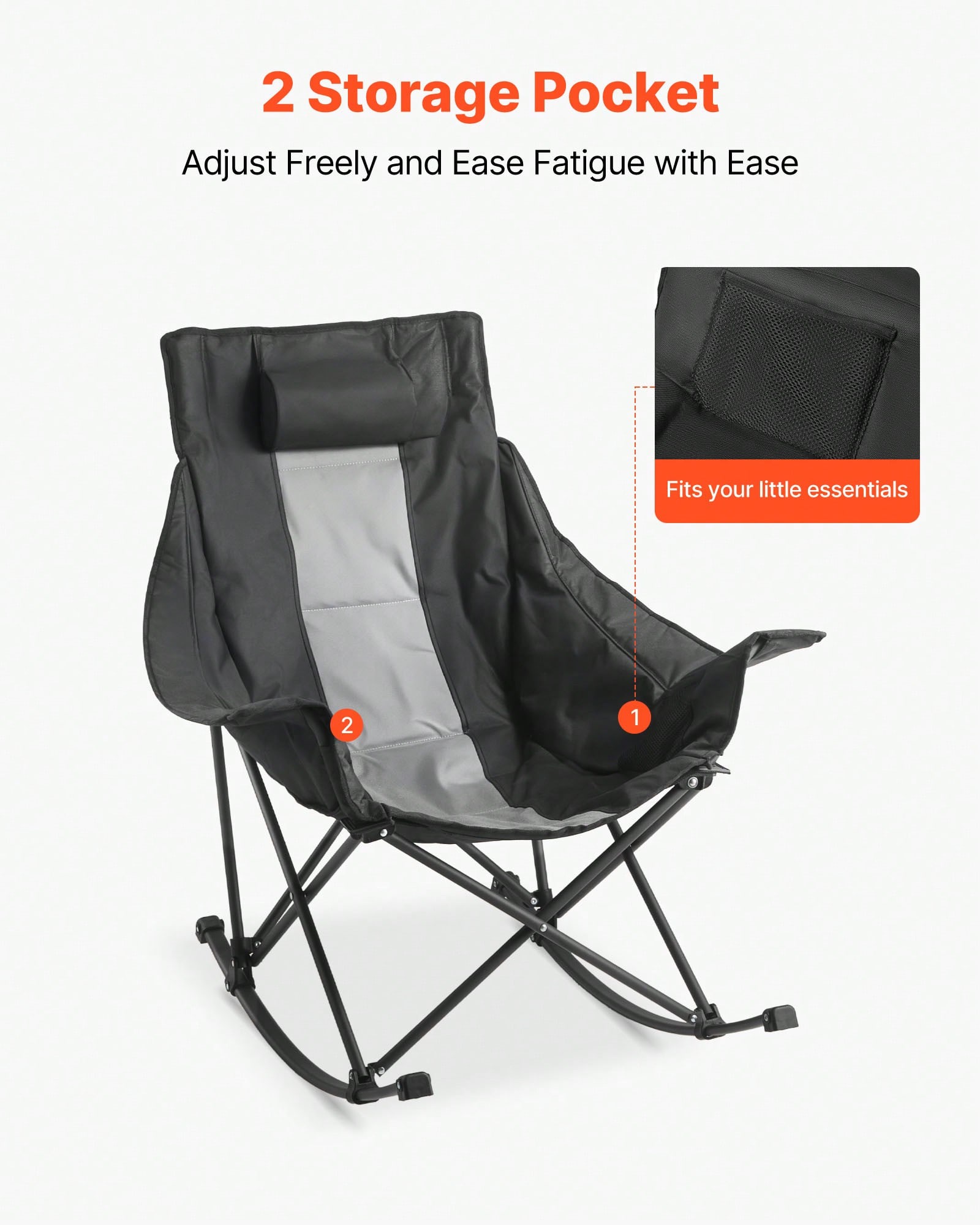 Rocking Camping Chair, Portabl - Outdoor Camping Rocking Chair ulasan dan harga