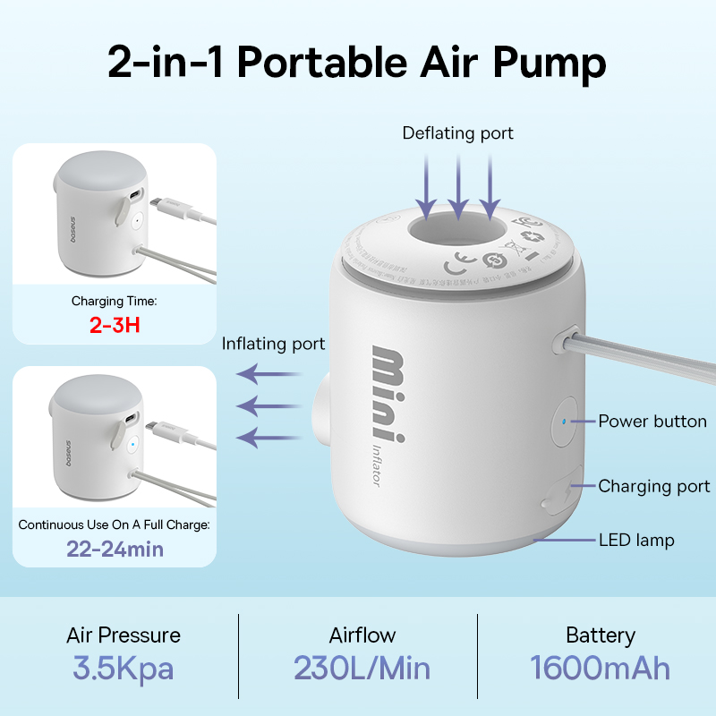 Baseus Air Pump Wireless Air C - Outdoor Camping Rugs ulasan dan harga