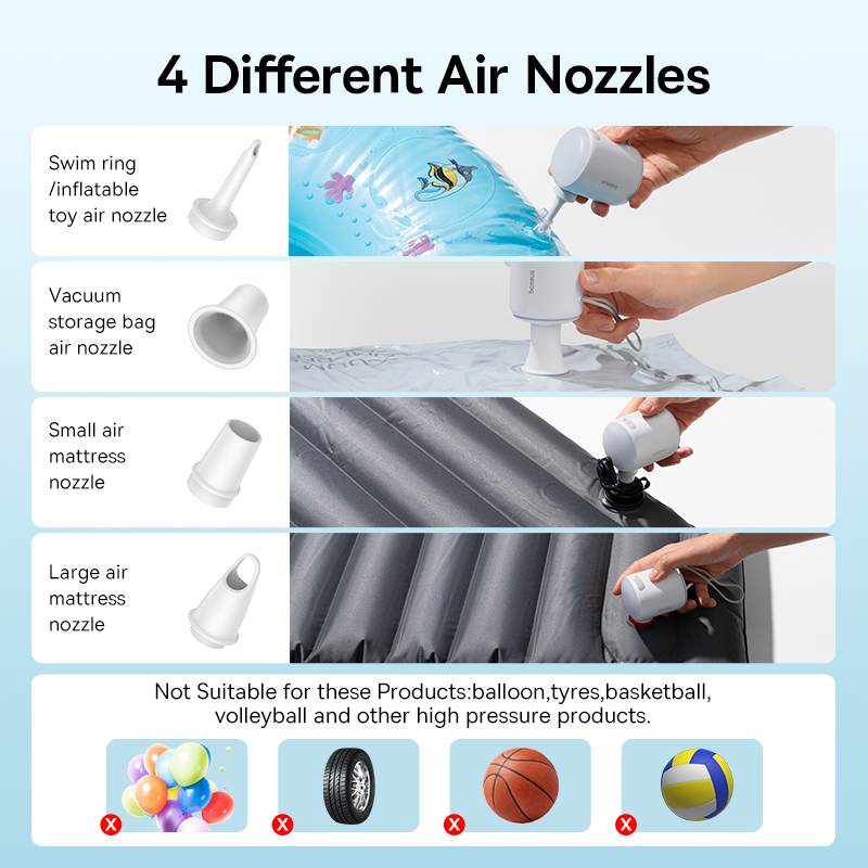 Baseus Air Pump Wireless Air C - Outdoor Camping Rugs ulasan dan harga