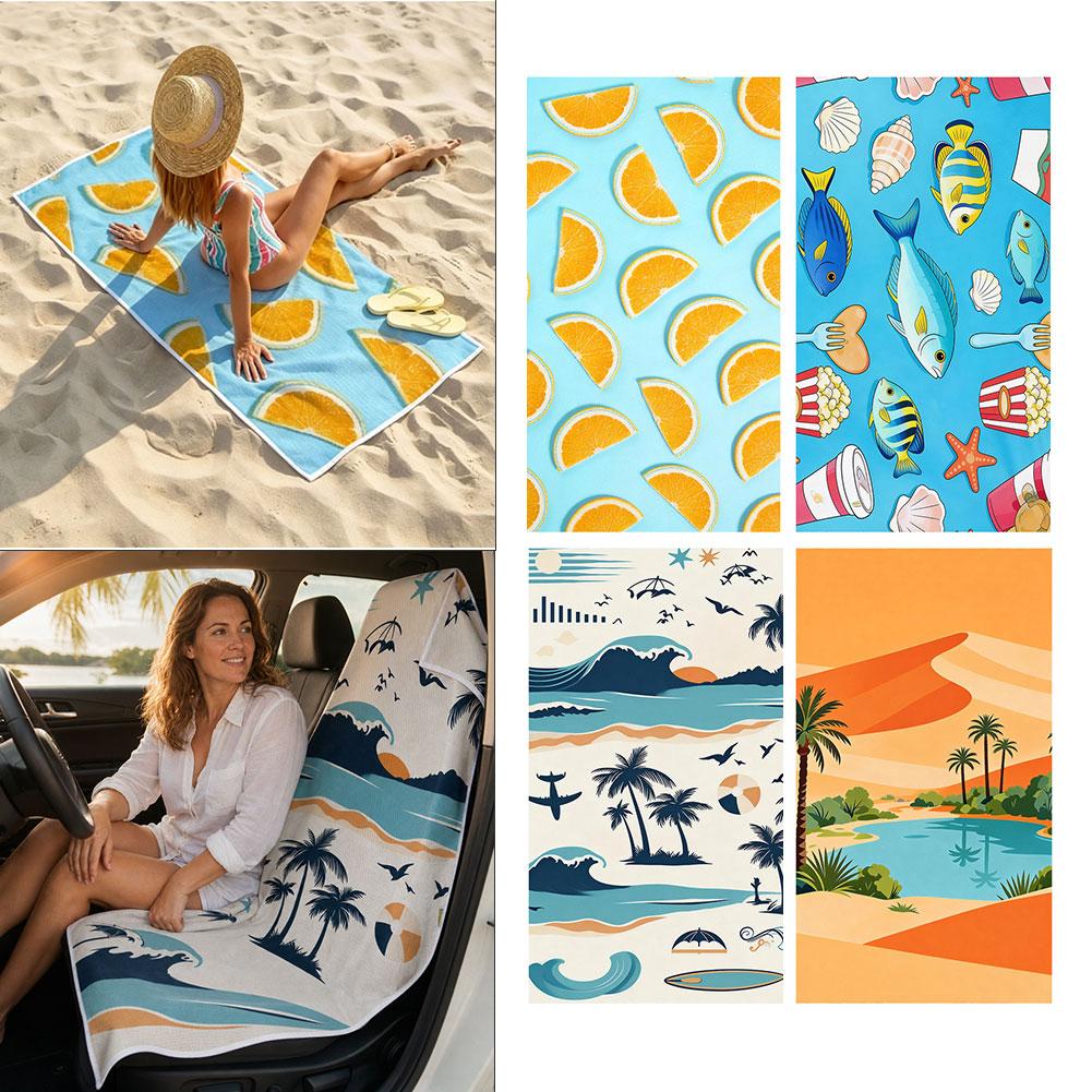 2‑in‑1 Beach Towel Car Seat Co - Outdoor Camping Carpet ulasan dan harga