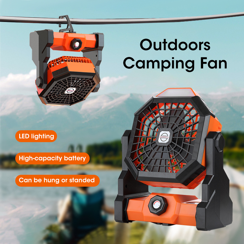 10000mAh Camping Fan with LED  - Outdoor Camping Misting Fan ulasan dan harga
