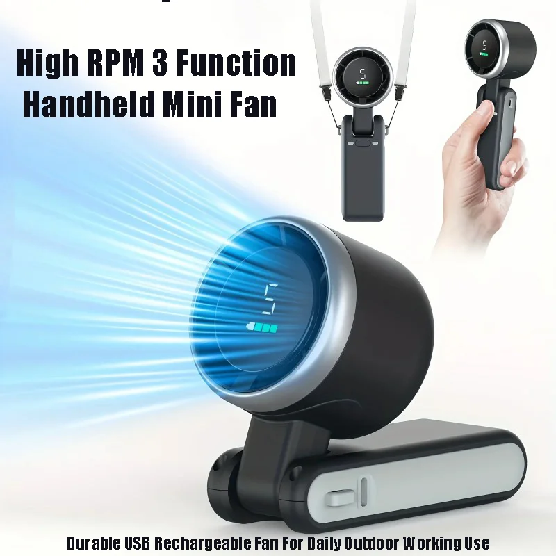 5 Speed Levels Mini Fan 3 Purp - Outdoor Camping Ventilator ulasan dan harga