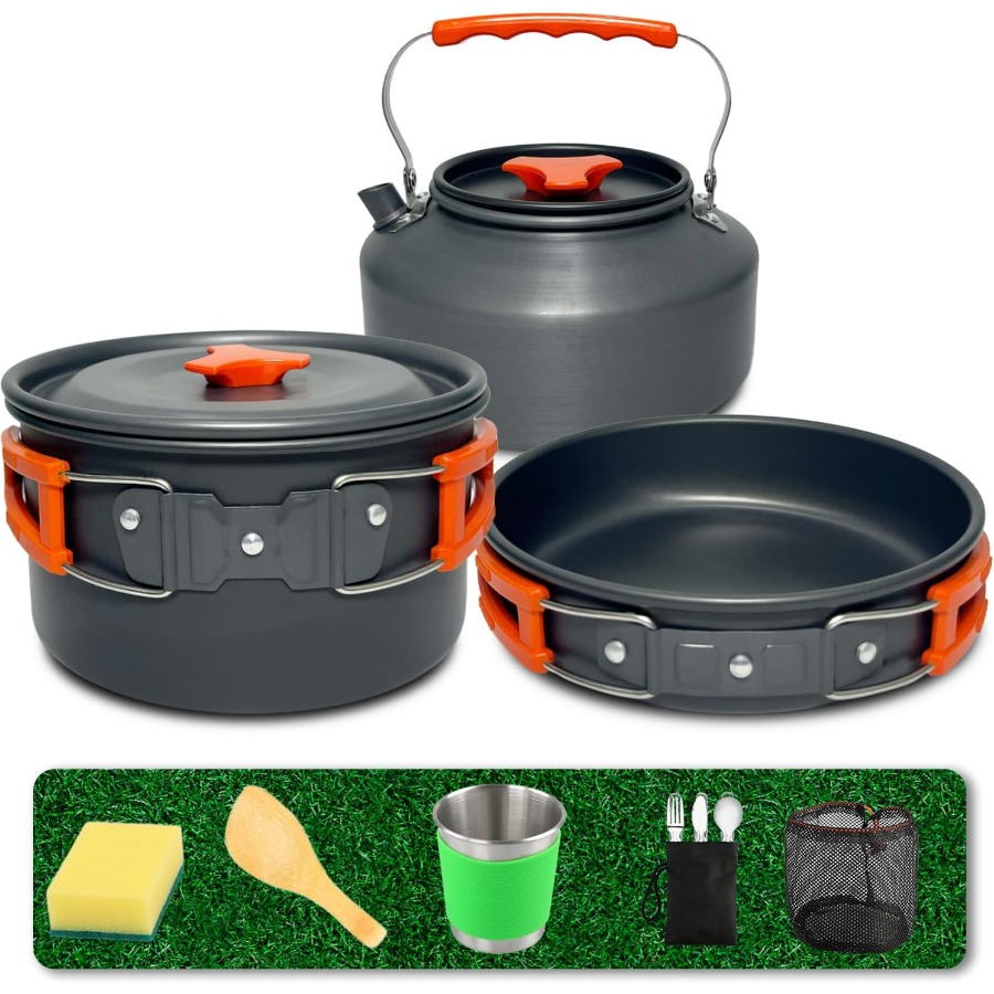 Camping Cookware Set: 35oz Non - Camp Cooking Set ulasan dan harga