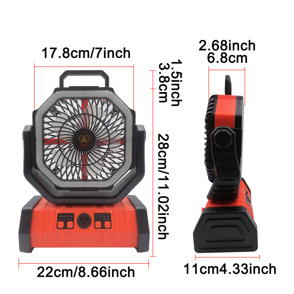 Portable Electric Fan with LED - Outdoor Camping Misting Fan ulasan dan harga