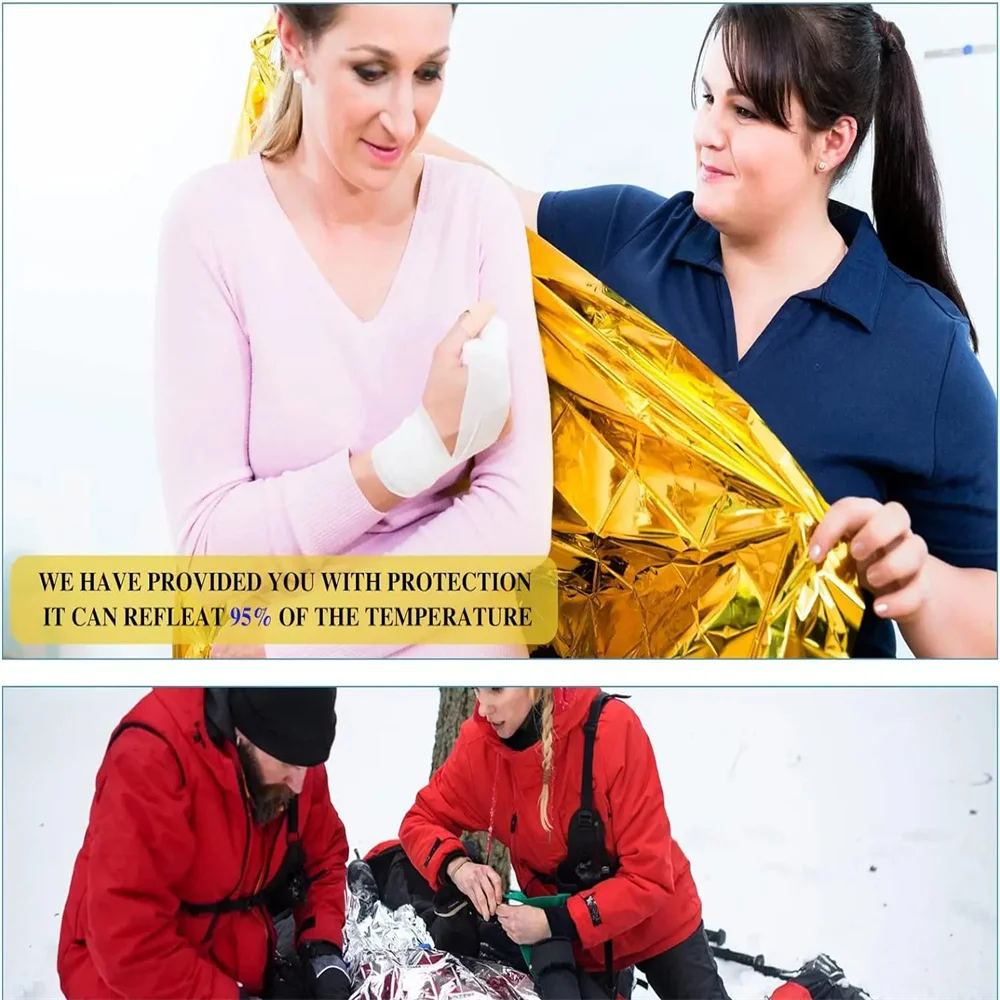 5Pcs Emergency Thermal Blanket - Outdoor Camping Rugs ulasan dan harga