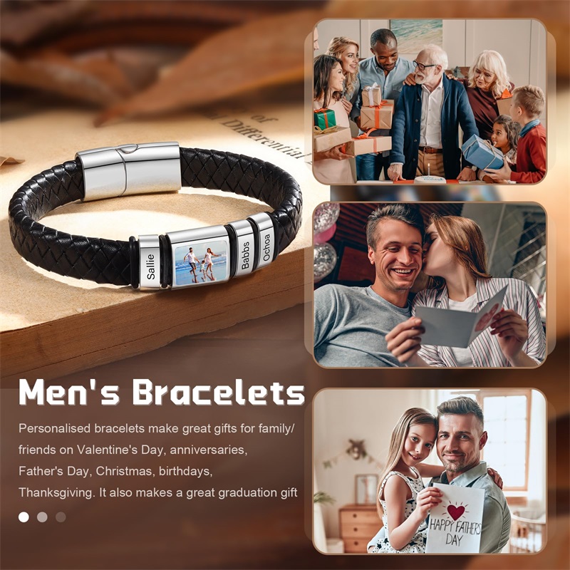 Custom Photo Bracelet for Men  - Paracord Bracelet ulasan dan harga