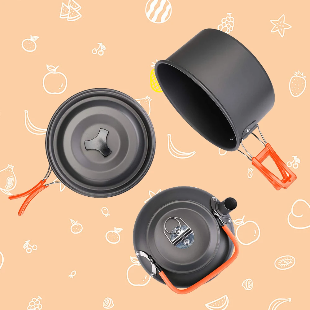 Camping Cookware Kit Kettle Po - Camp Cooking Set ulasan dan harga