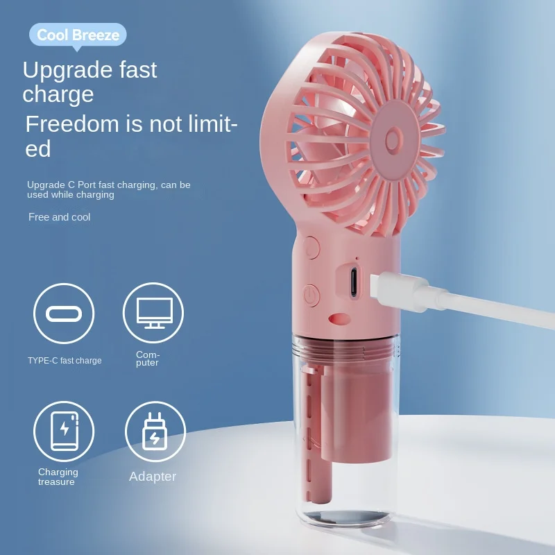 Mini Handheld Fan USB Recharge - Outdoor Camping Misting Fan ulasan dan harga